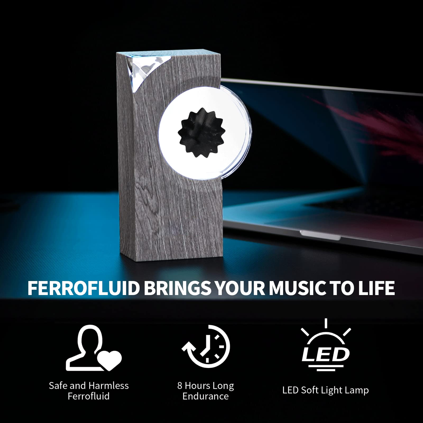 Dancing Ferrofluid Speaker with Music Rhythm