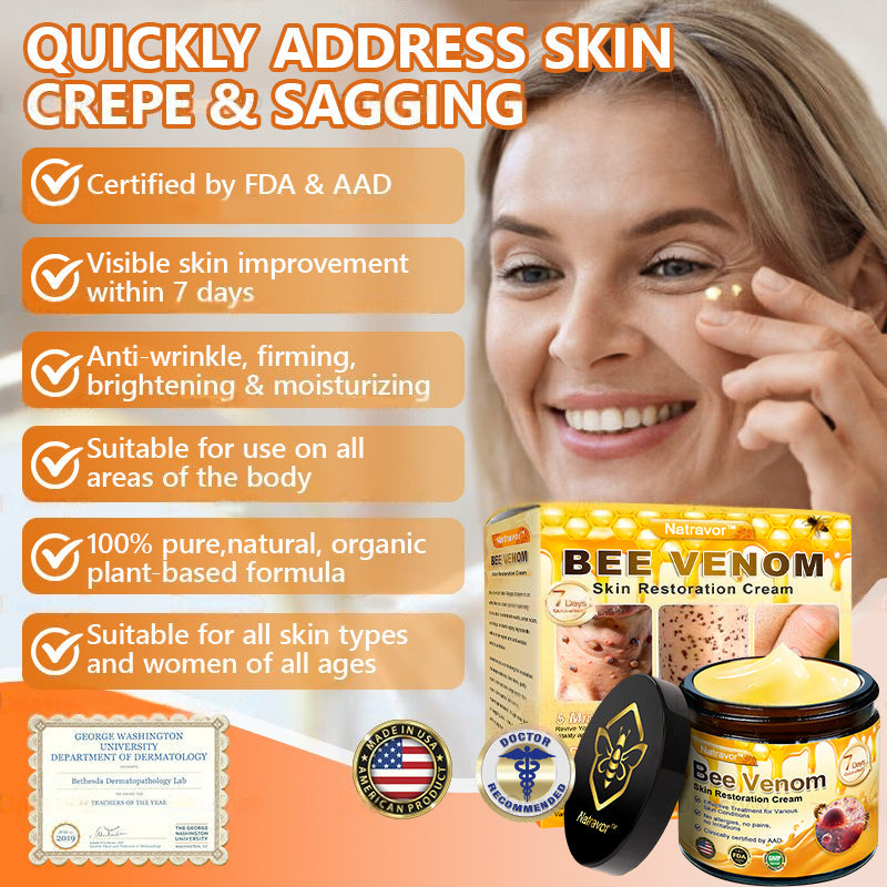 Mayo & Cleveland Clinic Store: Made and Shipped from USA - Natravor™"Dermal Gold" Botox Bee Venom Skin Restoration Cream - LAST DAY 80% OFF