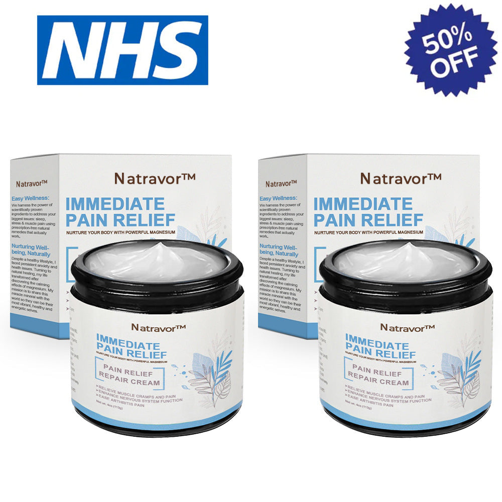 ✅NHS Approved: Natravor™ Magnesium Pain Healing Bone Cream (Relief of neuropathy, muscle spasms, twitches or cramps, poor bone health and other arthritis)