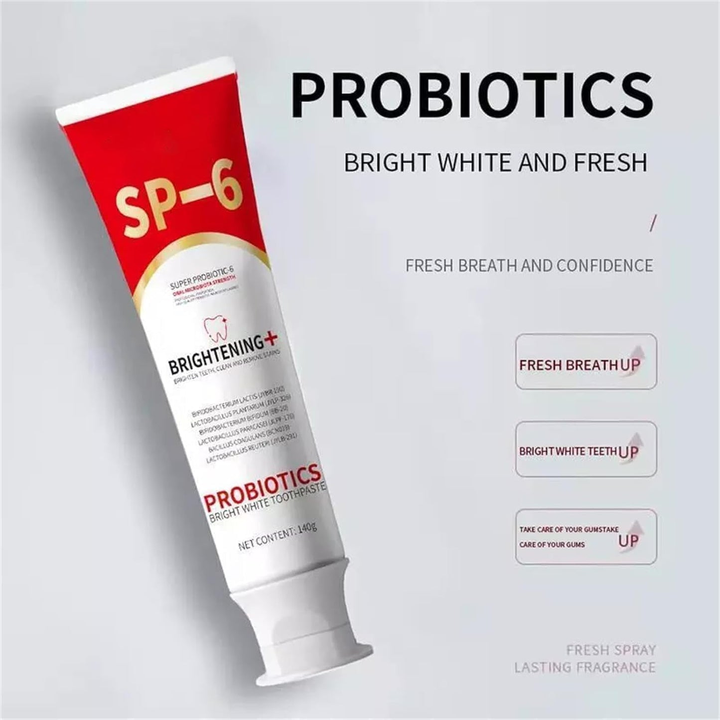 🔥Super Probiotic-6 Pasta de Dientes con 6 Probióticos equilibra la microbiota oral y fortalece