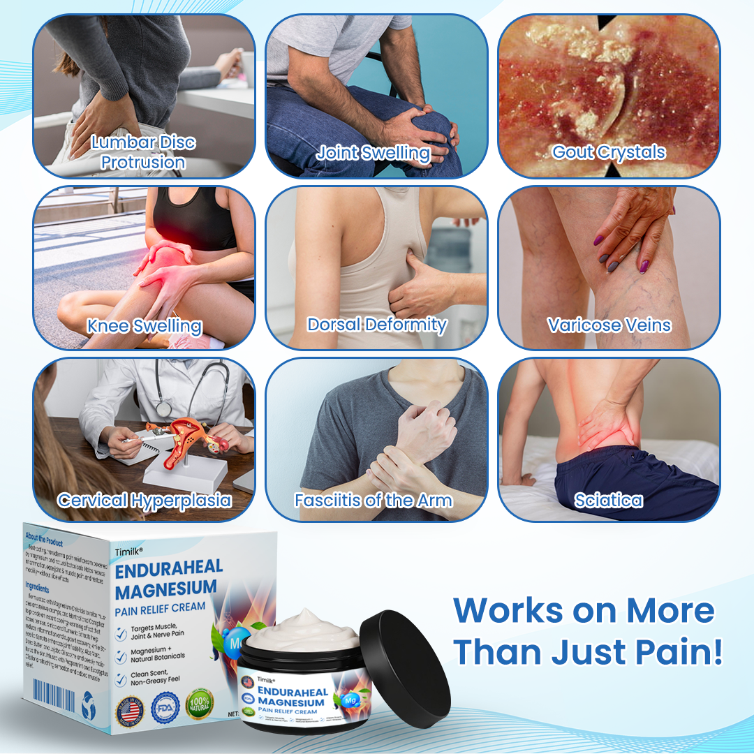 Natravor™ EnduraHeal Magnesium Pain Relief Cream (Treats Arthritis, Neuropathy, Rheumatism, Sports Injuries & More)