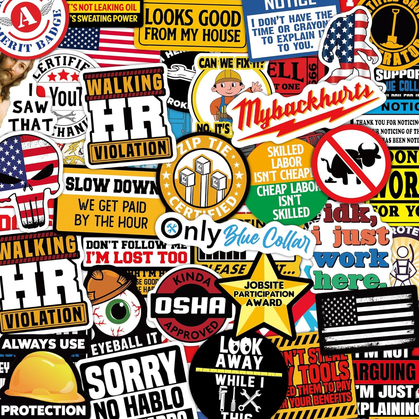 150 PSC Hard Hat Stickers - Best Seller Packs