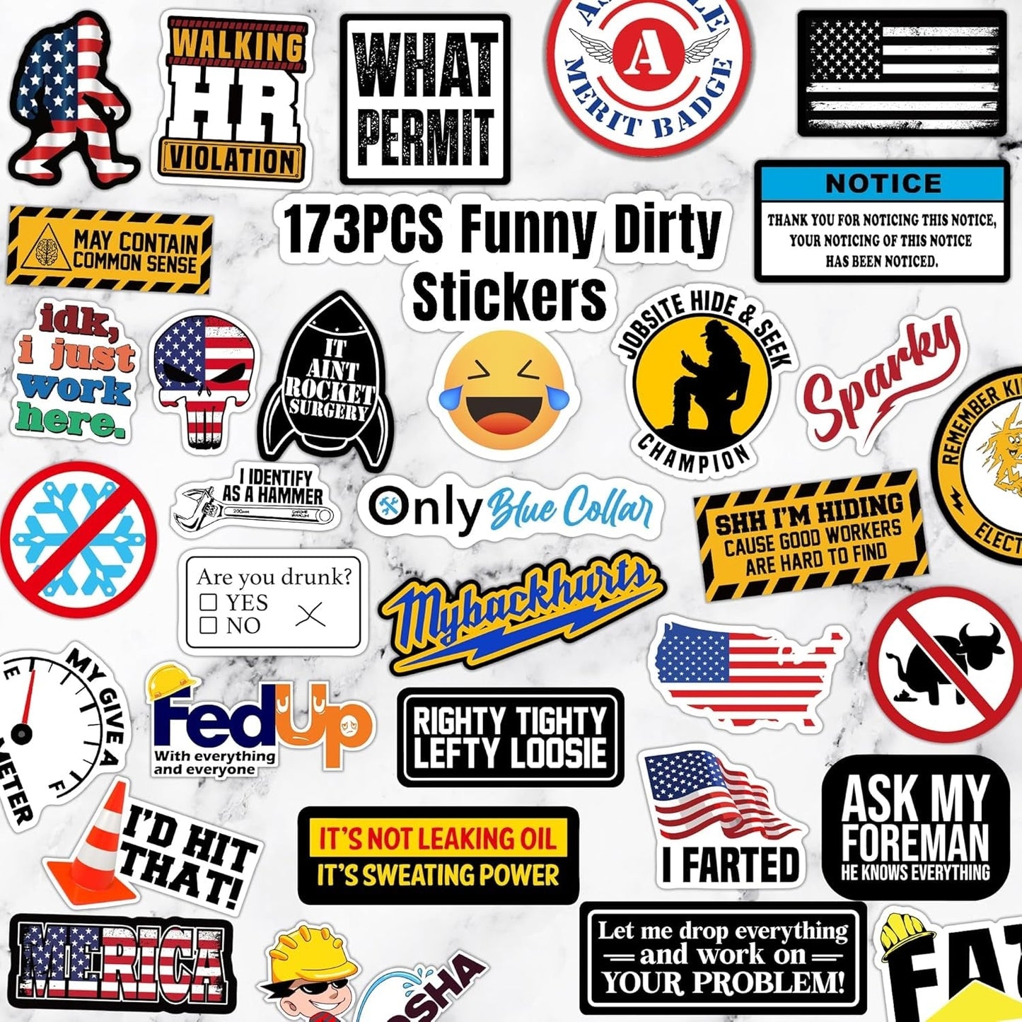 150 PSC Hard Hat Stickers - Best Seller Packs