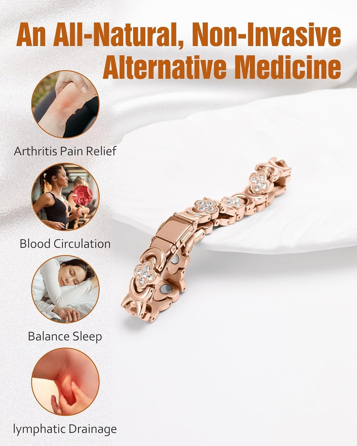 ⏰LAST DAY 49% OFF-🍀Four-Leaf Clover Magnetic Therapy Bracelet