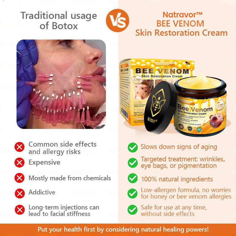 Mayo & Cleveland Clinic Store: Made and Shipped from USA - Natravor™"Dermal Gold" Botox Bee Venom Skin Restoration Cream - LAST DAY 80% OFF