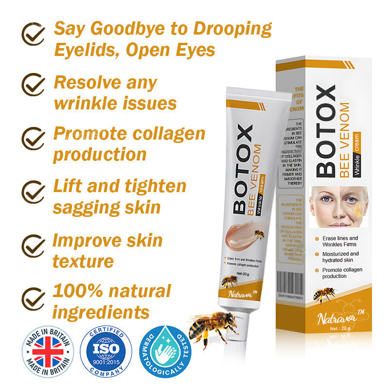 💎👨‍⚕️Made and shipped from the UK✨Ｎatravor™ Botox Bee Venom Wrinkle Removal Cream-Last Day Promotion 70% OFF