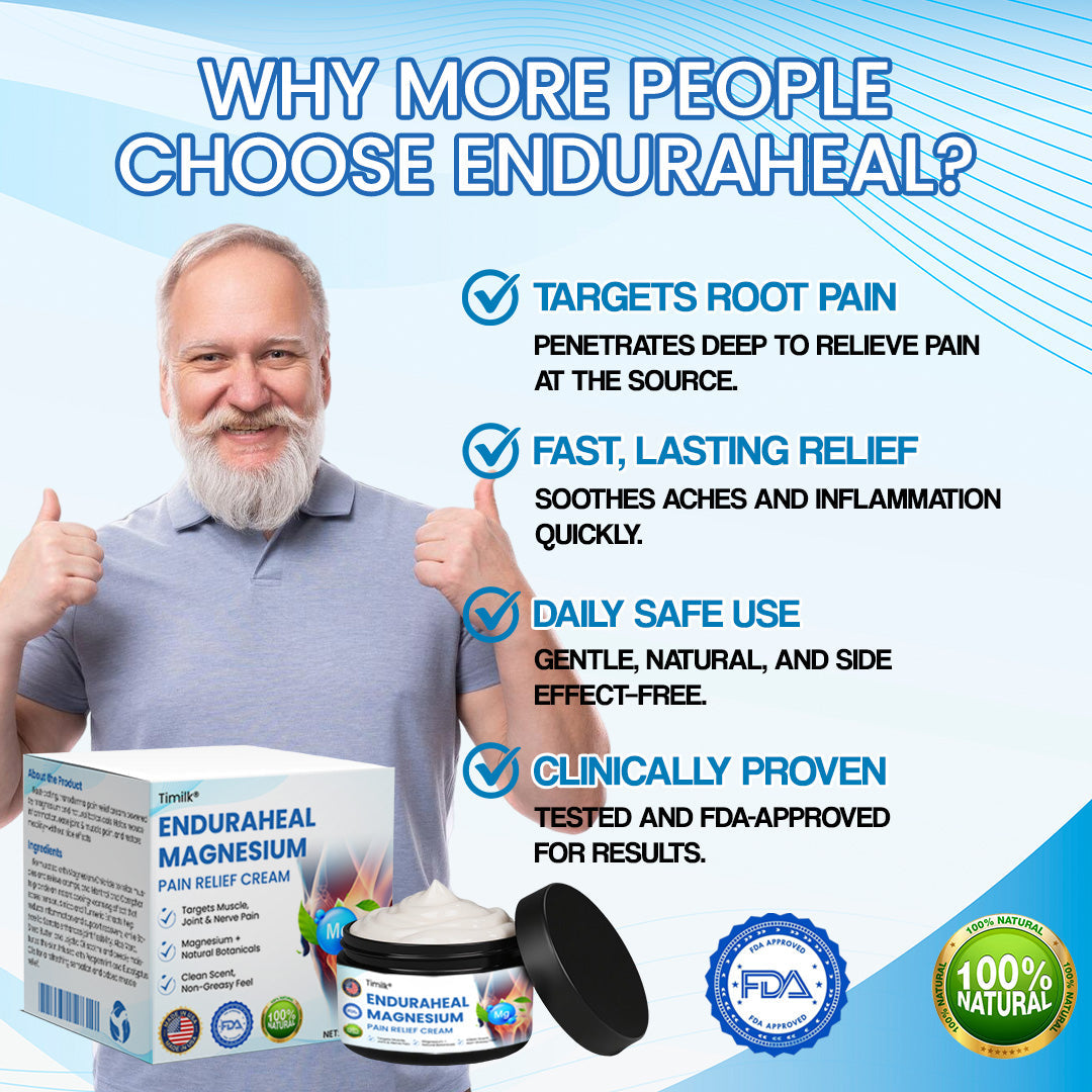 Natravor™ EnduraHeal Magnesium Pain Relief Cream (Treats Arthritis, Neuropathy, Rheumatism, Sports Injuries & More)