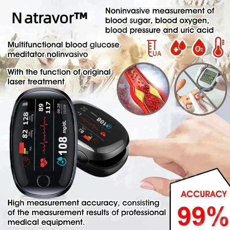 【OFFICIAL STORE】Ｎatravor™ Non-Invasive Blood Glucose Meter[99.9% Accuracy]🔥Big Sale - 50% OFF🔥