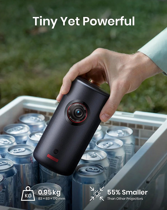 🎄Christmas Special🎁 Capsule Projector | 1080P Smart Mini Projector with Wi-Fi | 2.5H Playtime | 120-Inch Big Screen | Ultra Portable for Any Space📽️