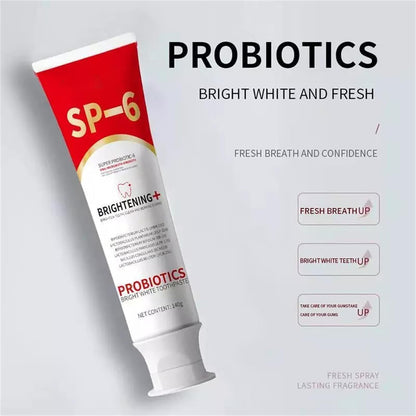 🔥Super Probiotic-6 Pasta de Dientes con 6 Probióticos equilibra la microbiota oral y fortalece