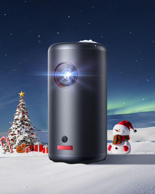 🎄Christmas Special🎁 Capsule Projector | 1080P Smart Mini Projector with Wi-Fi | 2.5H Playtime | 120-Inch Big Screen | Ultra Portable for Any Space📽️