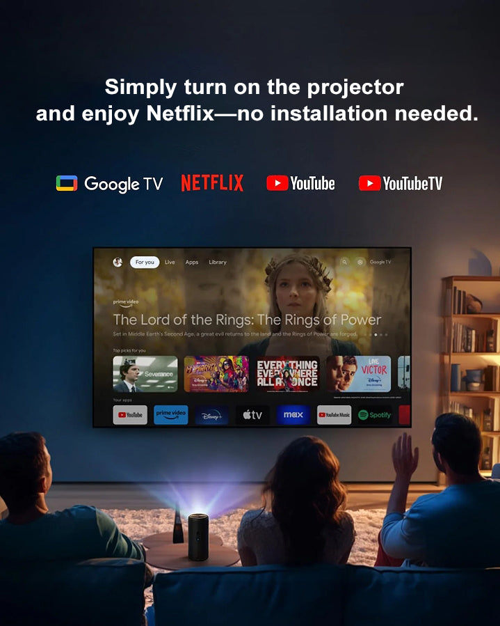 🎄Christmas Special🎁 Capsule Projector | 1080P Smart Mini Projector with Wi-Fi | 2.5H Playtime | 120-Inch Big Screen | Ultra Portable for Any Space📽️