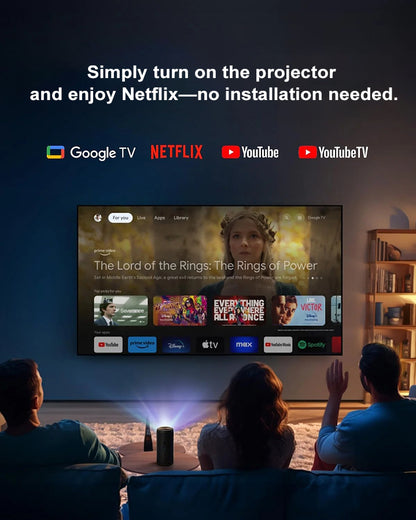 🎄Christmas Special🎁 Capsule Projector | 1080P Smart Mini Projector with Wi-Fi | 2.5H Playtime | 120-Inch Big Screen | Ultra Portable for Any Space📽️