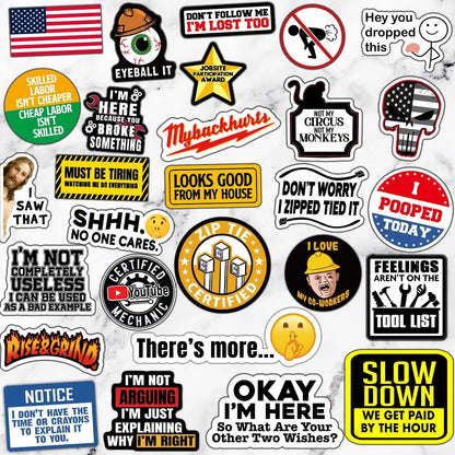 150 PSC Hard Hat Stickers - Best Seller Packs